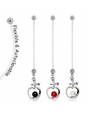 Piercing nombril de grossesse pomme et perle