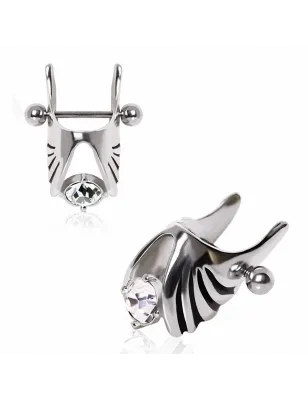 Piercing cartilage acier aile d'ange