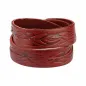 Bracelet cuir rouge tribal vagues