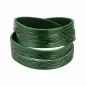 Bracelet cuir vert tribal vagues