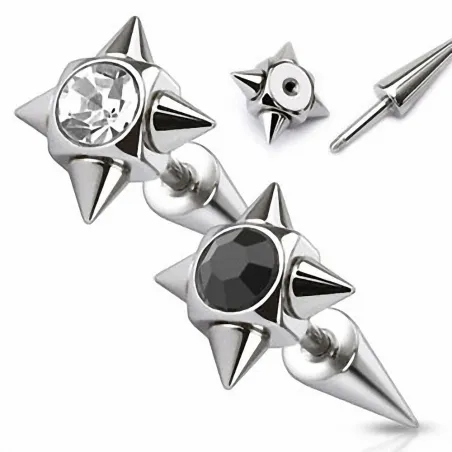 Piercing faux écarteur oreille spikes