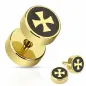 Piercing faux plug croix de fer Piercing faux plug croix de fer