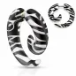 Piercing faux écarteur spirale zébré