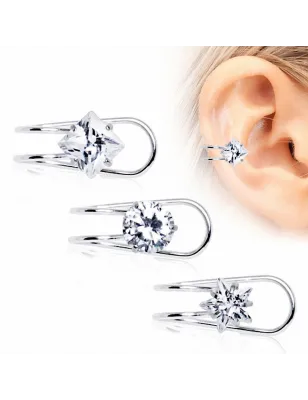Faux piercing oreille zirconium