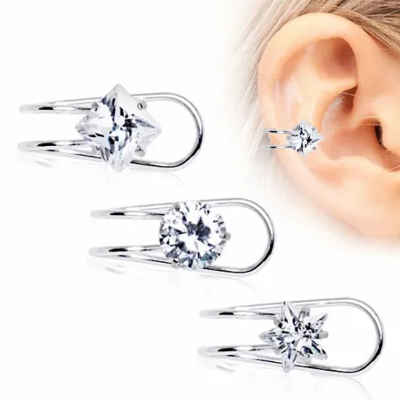 Faux piercing oreille zirconium