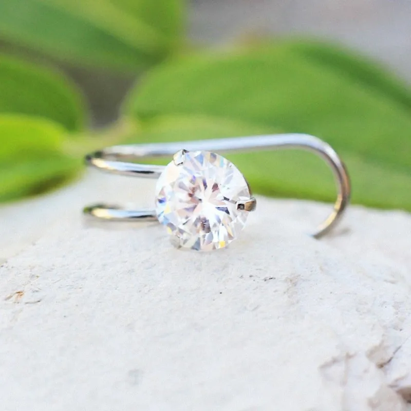 Faux piercing oreille zirconium