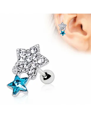 Piercing cartilage étoile brillante