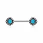 Piercing téton vintage turquoise