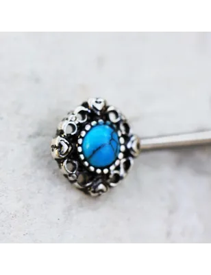 Piercing téton vintage turquoise