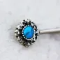 Piercing téton vintage turquoise