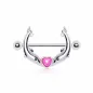 Piercing téton dauphins coeur