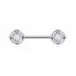 Piercing téton vintage opale blanche