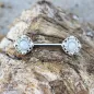Piercing téton vintage opale blanche