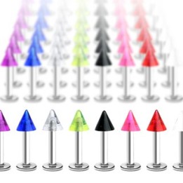 Piercing labret avec Pointe Acrylique - Bijou Piercing Labret