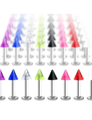 Piercing labret avec Pointe Acrylique - Bijou Piercing Labret