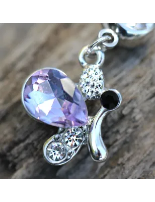 Piercing nombril papillon tanzanite