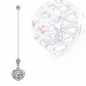 Piercing nombril de grossesse coeur multicolore
