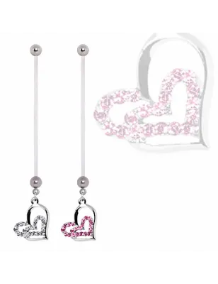 Piercing nombril de grossesse coeur strass