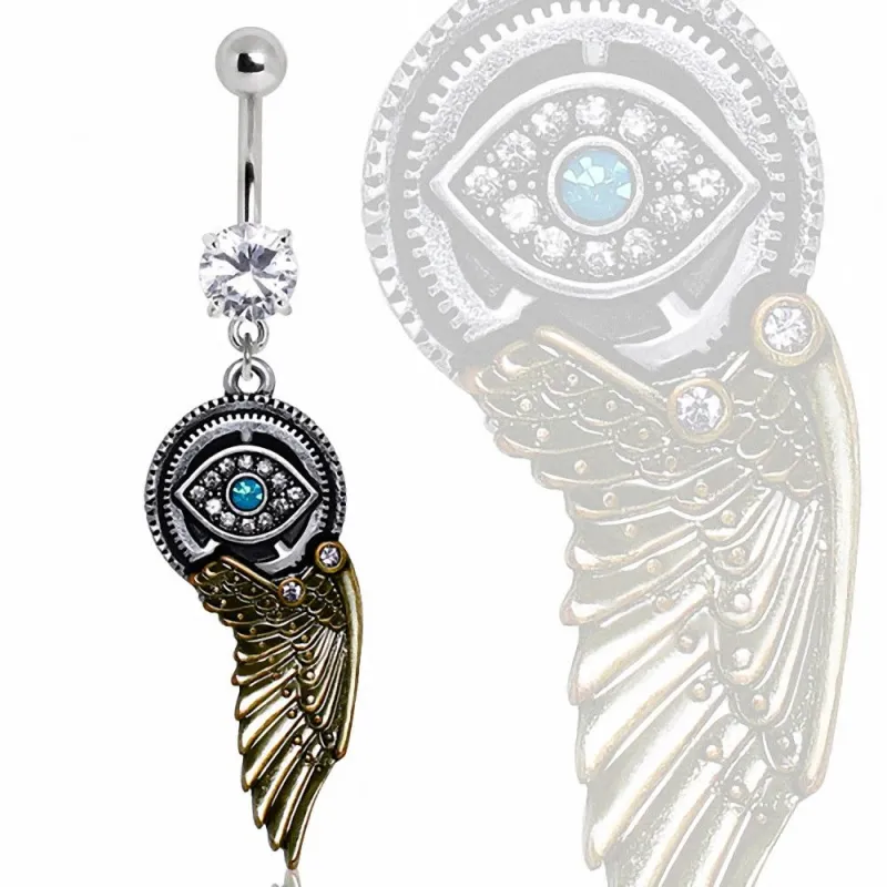 Piercing nombril oeil aile Steampunk Piercing nombril oeil aile Steampunk