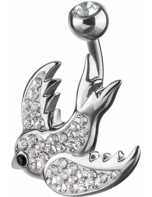 Piercing nombril Crystal Evolution Swarovski Hirondelle Titane