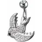 Piercing nombril Crystal Evolution Swarovski Hirondelle Titane