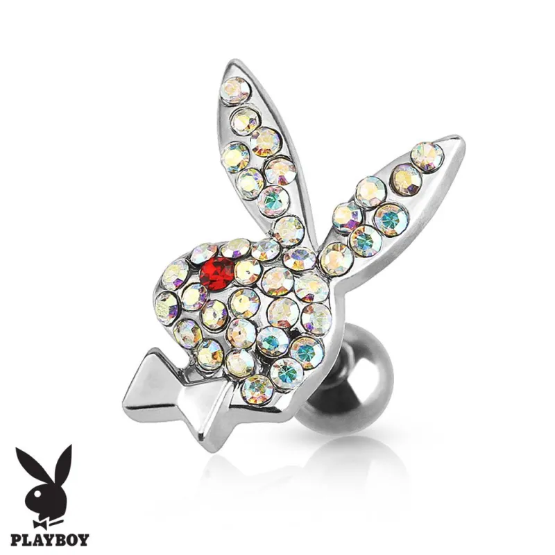 Piercing cartilage lapin Playboy strass