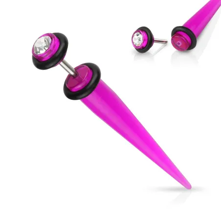Faux Piercing Ecarteur D'oreille Acrylique Strass