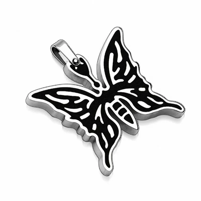 Pendentif papillon noir