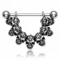Piercing téton sept crânes Piercing téton sept crânes