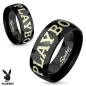 Bague Playboy en acier noir