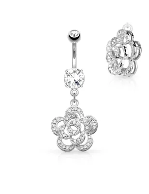 Piercing nombril camélia