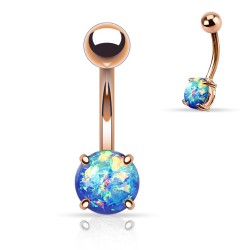 Faux Piercing Nombril Anneau Doré Avec Goutte Cristal - Bijou De Corps Élégant Pour Femme - Style Tendance Et Glamour