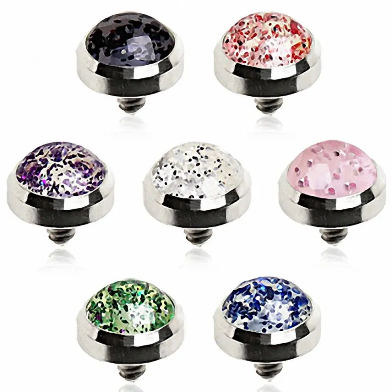 Piercing microdermal pailleté