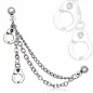 Double piercing cartilage oreille menottes