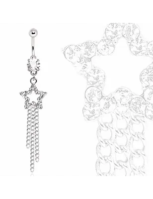 Piercing nombril étoile et chaines