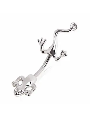 Piercing nombril inversé lézard