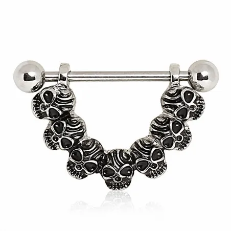Piercing téton pendentif skulls