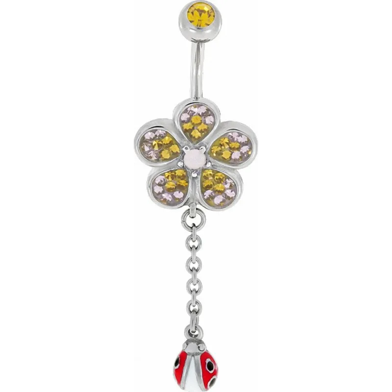 Piercing nombril Crystal Evolution Swarovski Anémone