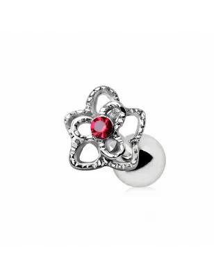 Piercing cartilage hélix fleur étoile