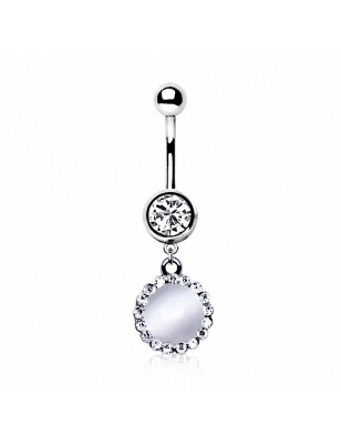 Piercing nombril pierre oeil de chat