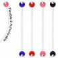 Piercing nombril de grossesse boules acrylique strass