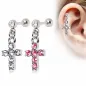 Piercing cartilage pendentif croix