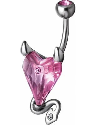 Piercing nombril Crystal Evolution Swarovski Coeur de diable