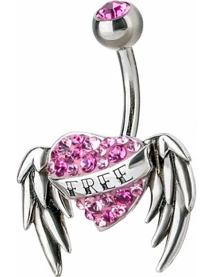 Piercing nombril Crystal Evolution Swarovski Coeur d'ange Titane G23