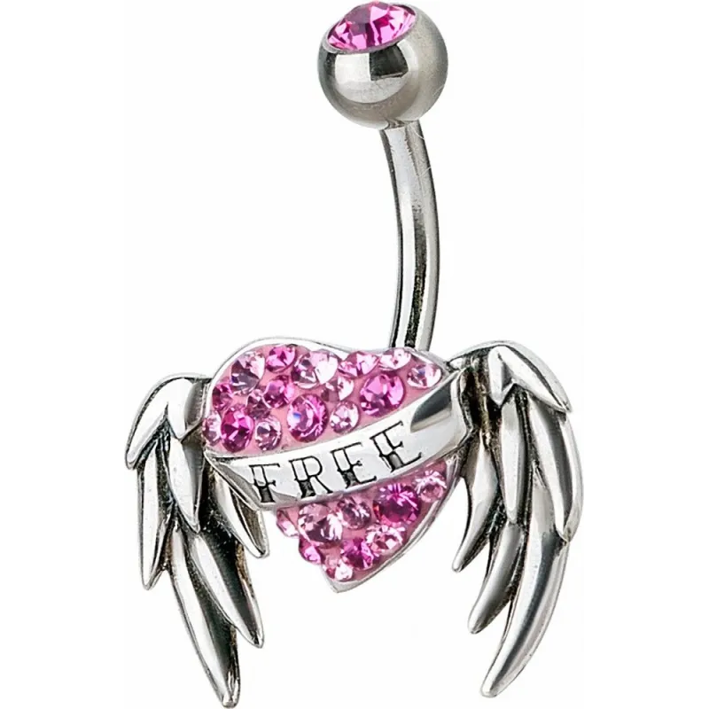 Piercing nombril Crystal Evolution Swarovski Coeur d'ange Titane G23