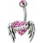 Piercing nombril Crystal Evolution Swarovski Coeur d'ange Titane G23