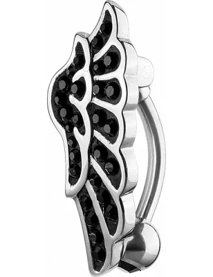 Piercing nombril Crystal Evolution Swarovski aile d'ange Titane G23