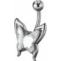 Piercing nombril Crystal Evolution Swarovski Papillon tribal Titane G23