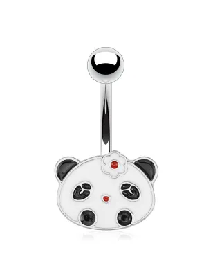 Piercing nombril tête de panda