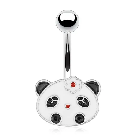 Piercing nombril tête de panda